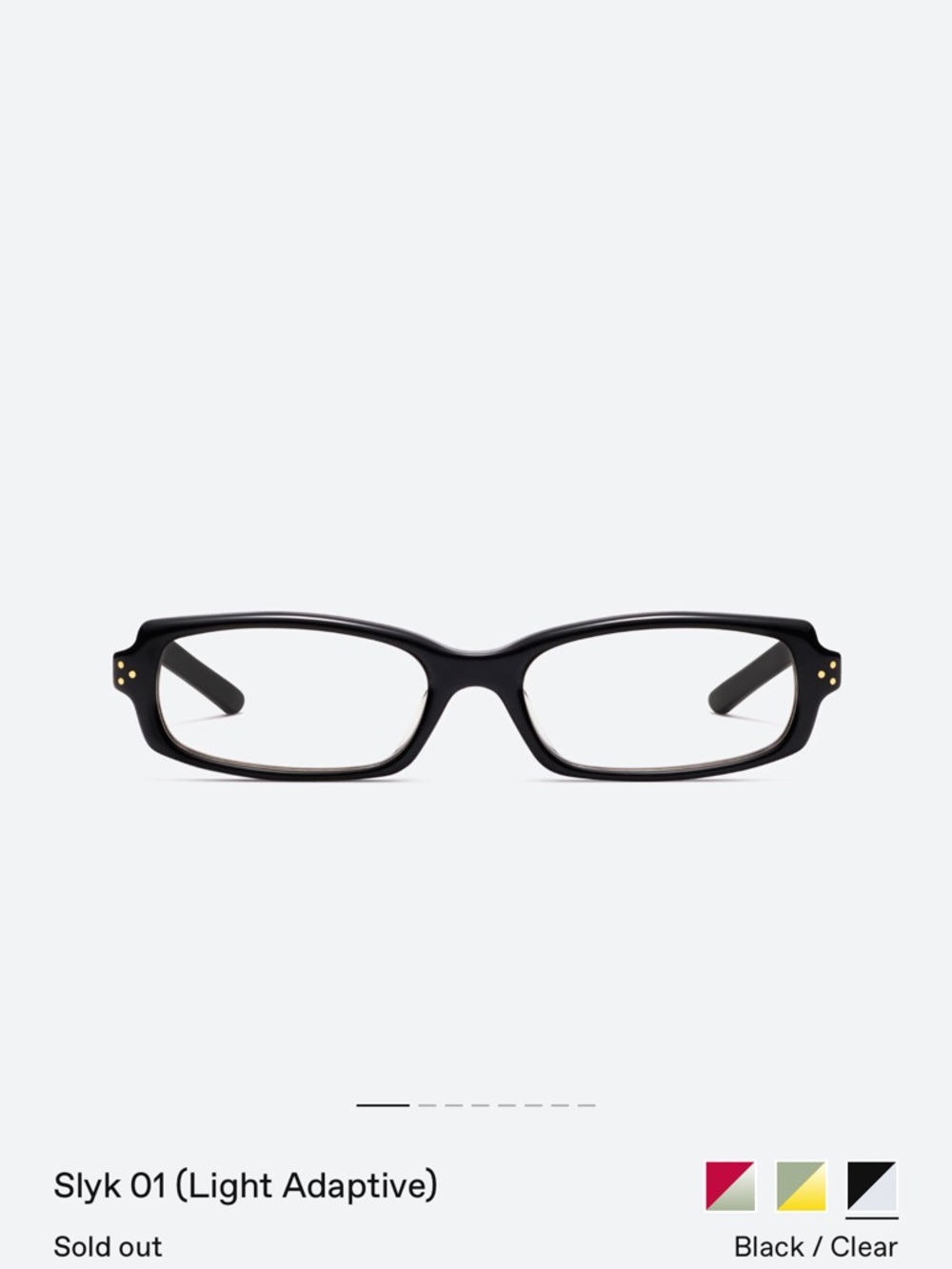Black Gentle Monster Light-Adaptive Women's Rectangular Glasses